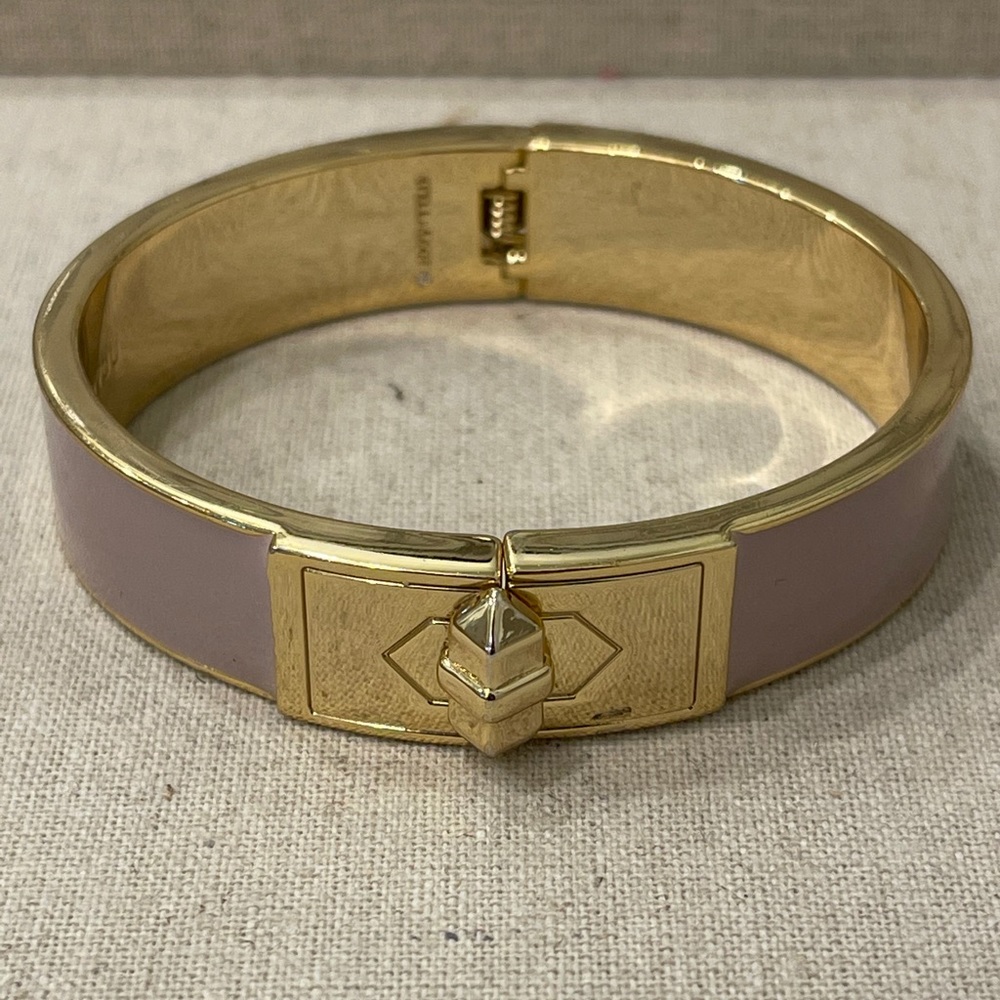 Gold/pink hinge bangle